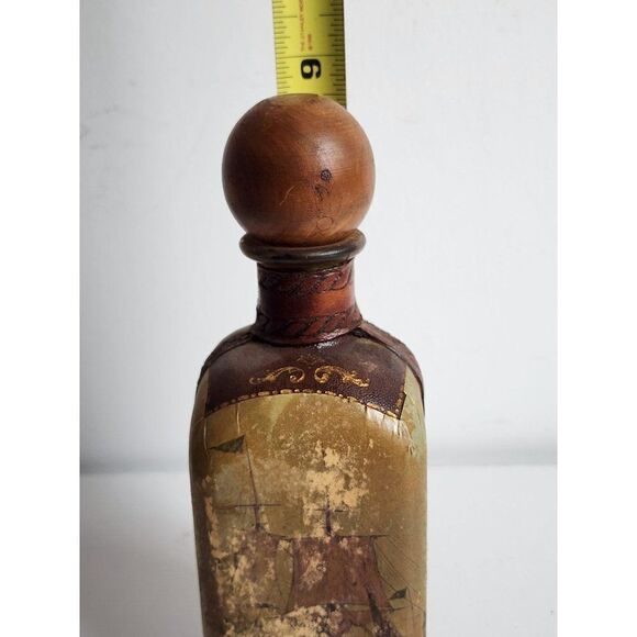 Fausto Corduri Tall Ships Leather Bottle - Picture 3 of 9